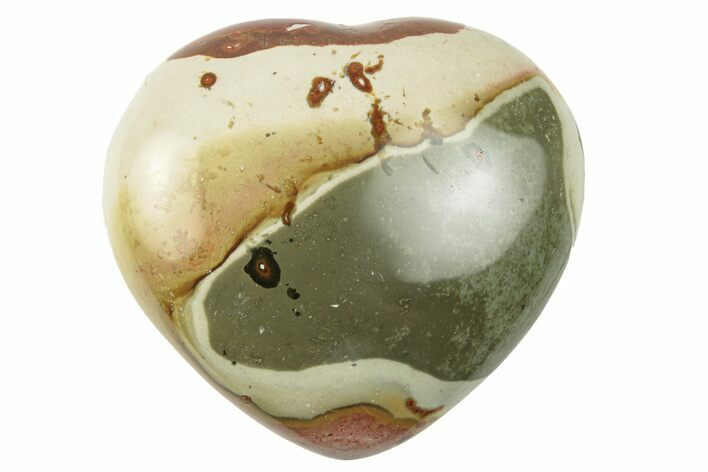 Wide, Polychrome Jasper Heart - Madagascar #254646